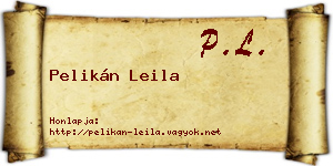 Pelikán Leila névjegykártya